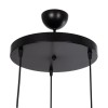 GloboStar® TRIANGLE 203-0162 Μοντέρνο Κρεμαστό Φωτιστικό Καμπάνα Τρίφωτο 3 x E27 IP20 Μαύρο με Χρυσό Πλαστικό - Μ50 x Π50 x Υ80cm