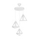 GloboStar® TRIANGLE 203-0164 Μοντέρνο Κρεμαστό Φωτιστικό Καμπάνα Τρίφωτο 3 x E27 IP20 Λευκό Πλαστικό - Μ50 x Π50 x Υ80cm GloboStar® TRIANGLE 203-0164 Μοντέρνο Κρεμαστό Φωτιστικό Καμπάνα Τρίφωτο 3 x E27 IP20 Λευκό Πλαστικό - Μ50 x Π50 x Υ80cm