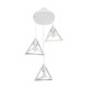 GloboStar® TRIANGLE 203-0164 Μοντέρνο Κρεμαστό Φωτιστικό Καμπάνα Τρίφωτο 3 x E27 IP20 Λευκό Πλαστικό - Μ50 x Π50 x Υ80cm GloboStar® TRIANGLE 203-0164 Μοντέρνο Κρεμαστό Φωτιστικό Καμπάνα Τρίφωτο 3 x E27 IP20 Λευκό Πλαστικό - Μ50 x Π50 x Υ80cm