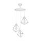 GloboStar® TRIANGLE 203-0164 Μοντέρνο Κρεμαστό Φωτιστικό Καμπάνα Τρίφωτο 3 x E27 IP20 Λευκό Πλαστικό - Μ50 x Π50 x Υ80cm GloboStar® TRIANGLE 203-0164 Μοντέρνο Κρεμαστό Φωτιστικό Καμπάνα Τρίφωτο 3 x E27 IP20 Λευκό Πλαστικό - Μ50 x Π50 x Υ80cm