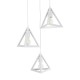 GloboStar® TRIANGLE 203-0164 Μοντέρνο Κρεμαστό Φωτιστικό Καμπάνα Τρίφωτο 3 x E27 IP20 Λευκό Πλαστικό - Μ50 x Π50 x Υ80cm GloboStar® TRIANGLE 203-0164 Μοντέρνο Κρεμαστό Φωτιστικό Καμπάνα Τρίφωτο 3 x E27 IP20 Λευκό Πλαστικό - Μ50 x Π50 x Υ80cm