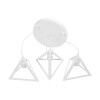 GloboStar® TRIANGLE 203-0164 Μοντέρνο Κρεμαστό Φωτιστικό Καμπάνα Τρίφωτο 3 x E27 IP20 Λευκό Πλαστικό - Μ50 x Π50 x Υ80cm