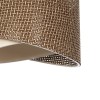 GloboStar® LILI 203-0177 Μοντέρνο Κρεμαστό Φωτιστικό Καπέλο Μονόφωτο 1 x E27 IP20 Σκούρο Καφέ & Μαύρο Ύφασμα - Μ30 x Π30 x Υ95cm