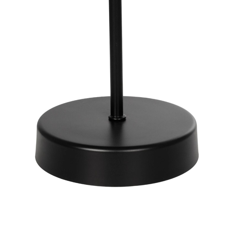 GloboStar® WIZ 203-0178 Μοντέρνο Επιτραπέζιο Φωτιστικό Μονόφωτο 1 x E27 IP20 Μαύρο Μέταλλο Με Μαύρο Καπέλο- Μ22 x Π22 x Υ36.5cm