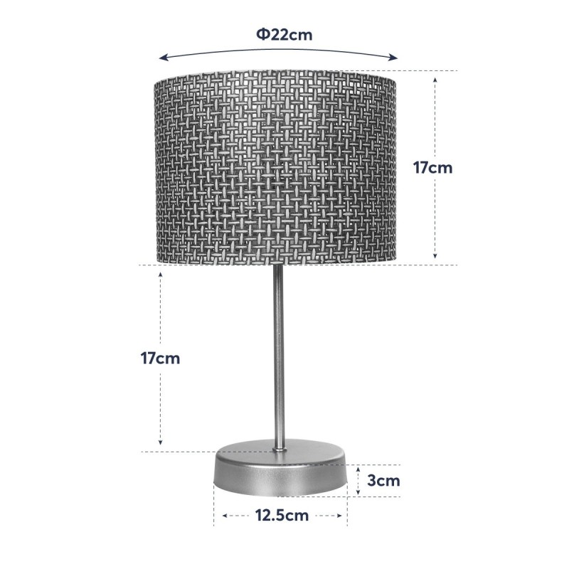 GloboStar® WIZ 203-0181 Μοντέρνο Επιτραπέζιο Φωτιστικό Μονόφωτο 1 x E27 IP20 Χρυσο Μέταλλο Με Καφέ Καπέλο- Μ22 x Π22 x Υ36.5cm