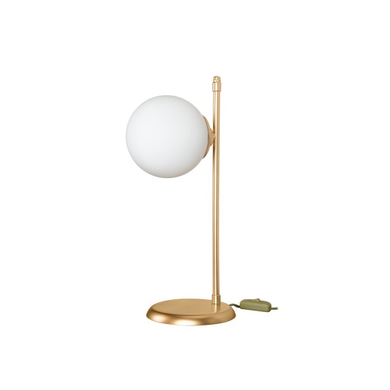 GloboStar® GLOBUS 203-0182 Μοντέρνο Επιτραπέζιο Φωτιστικό Μονόφωτο 1 x E27 IP20 Χρυσο Μέταλλο με Γαλακτερή Γυάλινη Μπάλα- Μ21 x Π16.5 x Υ45cm GloboStar® GLOBUS 203-0182 Μοντέρνο Επιτραπέζιο Φωτιστικό Μονόφωτο 1 x E27 IP20 Χρυσο Μέταλλο με Γαλακτερή Γυάλινη Μπάλα- Μ21 x Π16.5 x Υ45cm