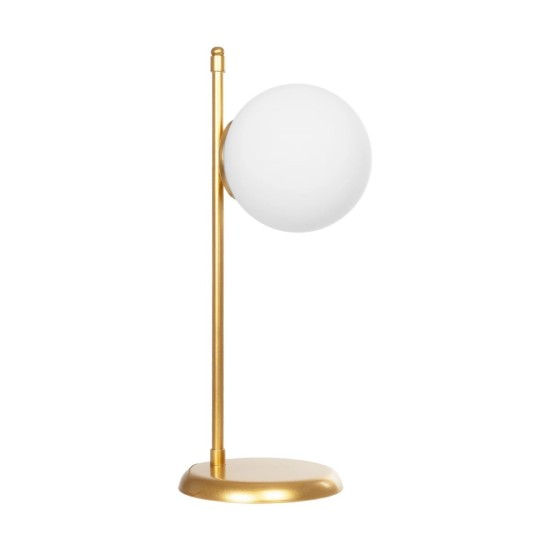GloboStar® GLOBUS 203-0182 Μοντέρνο Επιτραπέζιο Φωτιστικό Μονόφωτο 1 x E27 IP20 Χρυσο Μέταλλο με Γαλακτερή Γυάλινη Μπάλα- Μ21 x Π16.5 x Υ45cm GloboStar® GLOBUS 203-0182 Μοντέρνο Επιτραπέζιο Φωτιστικό Μονόφωτο 1 x E27 IP20 Χρυσο Μέταλλο με Γαλακτερή Γυάλινη Μπάλα- Μ21 x Π16.5 x Υ45cm