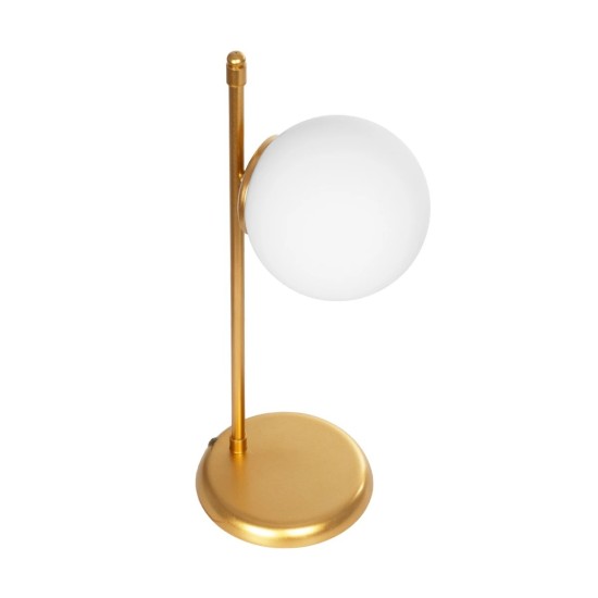 GloboStar® GLOBUS 203-0182 Μοντέρνο Επιτραπέζιο Φωτιστικό Μονόφωτο 1 x E27 IP20 Χρυσο Μέταλλο με Γαλακτερή Γυάλινη Μπάλα- Μ21 x Π16.5 x Υ45cm GloboStar® GLOBUS 203-0182 Μοντέρνο Επιτραπέζιο Φωτιστικό Μονόφωτο 1 x E27 IP20 Χρυσο Μέταλλο με Γαλακτερή Γυάλινη Μπάλα- Μ21 x Π16.5 x Υ45cm