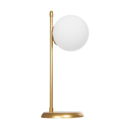 GloboStar® GLOBUS 203-0182 Μοντέρνο Επιτραπέζιο Φωτιστικό Μονόφωτο 1 x E27 IP20 Χρυσο Μέταλλο με Γαλακτερή Γυάλινη Μπάλα- Μ21 x Π16.5 x Υ45cm GloboStar® GLOBUS 203-0182 Μοντέρνο Επιτραπέζιο Φωτιστικό Μονόφωτο 1 x E27 IP20 Χρυσο Μέταλλο με Γαλακτερή Γυάλινη Μπάλα- Μ21 x Π16.5 x Υ45cm