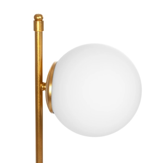 GloboStar® GLOBUS 203-0182 Μοντέρνο Επιτραπέζιο Φωτιστικό Μονόφωτο 1 x E27 IP20 Χρυσο Μέταλλο με Γαλακτερή Γυάλινη Μπάλα- Μ21 x Π16.5 x Υ45cm GloboStar® GLOBUS 203-0182 Μοντέρνο Επιτραπέζιο Φωτιστικό Μονόφωτο 1 x E27 IP20 Χρυσο Μέταλλο με Γαλακτερή Γυάλινη Μπάλα- Μ21 x Π16.5 x Υ45cm