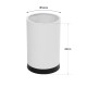 GloboStar® CYLINDER 203-0183 Μοντέρνο Επιτραπέζιο Φωτιστικό Μονόφωτο 1 x E27 IP20 Μαύρη Βάση με Λευκό Υφασμα - Μ14 x Π14 x Υ21cm