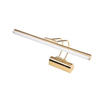 GLOBOSTAR® REFINE 203-0185 Μοντέρνο Φωτιστικό Τοίχου - Απλίκα Καθρέπτη Μπάνιου LED 7W 640lm 120° AC 220-240V IP44 Θερμό Λευκό 2700K - Lumileds SMD Chip - Χρυσό - Μ35 x Π21 x Υ12cm - 2 Χρόνια Εγγύηση