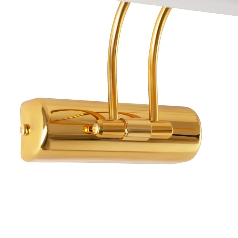 GloboStar® REFINE 203-0185 Φωτιστικό Τοίχου - Απλίκα LED 7W 640lm 120° AC 220-240V IP44 Θερμό Λευκό 2700K Χρυσό - Μ35 x Π25 x Υ9cm - 2 Xρόνια Εγγύηση