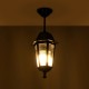 GloboStar® VITRO 203-0189 Vintage Κρεμαστό Φωτιστικό Φαναράκι Μονόφωτο 1 x E27 IP44 Μαύρο Πλαστικό Σώμα - Μ16 x Π16 x Υ48cm
