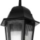 GloboStar® VITRO 203-0189 Vintage Κρεμαστό Φωτιστικό Φαναράκι Μονόφωτο 1 x E27 IP44 Μαύρο Πλαστικό Σώμα - Μ16 x Π16 x Υ48cm