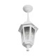 GloboStar® VITRO 203-0199 Vintage Κρεμαστό Φωτιστικό Φαναράκι Μονόφωτο 1 x E27 IP44 Λευκό Πλαστικό - Μ16 x Π16 x Υ48cm