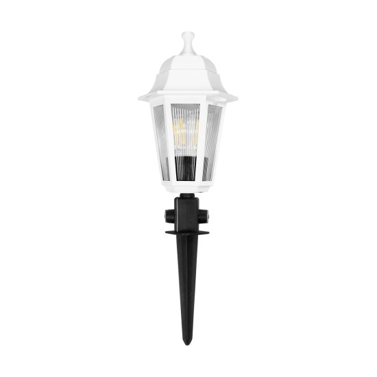 GloboStar® VITRO 203-0203 Vintage Καρφωτό Φωτιστικό Φαναράκι Μονόφωτο 1 x E27 IP44 Λευκό & Διάφανο Πλαστικό - Μ17 x Π17 x Υ55cm GloboStar® VITRO 203-0203 Vintage Καρφωτό Φωτιστικό Φαναράκι Μονόφωτο 1 x E27 IP44 Λευκό & Διάφανο Πλαστικό - Μ16 x Π16 x Υ51cm