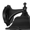 GloboStar® SOLME 203-0211 Vintage Επιτοίχιο Φωτιστικό Φαναράκι Μονόφωτο 1 x E27 IP44 Μαύρο Πλαστικό Σώμα - Μ19 x Π15 x Υ35cm