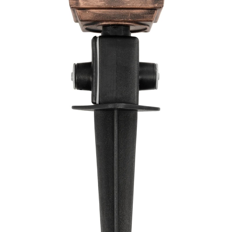 GloboStar® SOLME 203-0218 Vintage Καρφωτό Φωτιστικό Φαναράκι Μονόφωτο 1 x E27 IP44 Χάλκινο & Διάφανο Πλαστικό - Μ15 x Π15 x Υ50cm