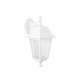 GloboStar® SOLME 203-0221 Vintage Επιτοίχιο Φωτιστικό Φαναράκι Μονόφωτο 1 x E27 IP44 Λευκό Πλαστικό - Μ19 x Π15 x Υ35cm
