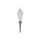 GloboStar® SOLME 203-0223 Vintage Καρφωτό Φωτιστικό Φαναράκι Μονόφωτο 1 x E27 IP44 Λευκό & Διάφανο Πλαστικό - Μ15 x Π15 x Υ45cm