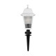 GloboStar® SOLME 203-0223 Vintage Καρφωτό Φωτιστικό Φαναράκι Μονόφωτο 1 x E27 IP44 Λευκό & Διάφανο Πλαστικό - Μ15 x Π15 x Υ45cm