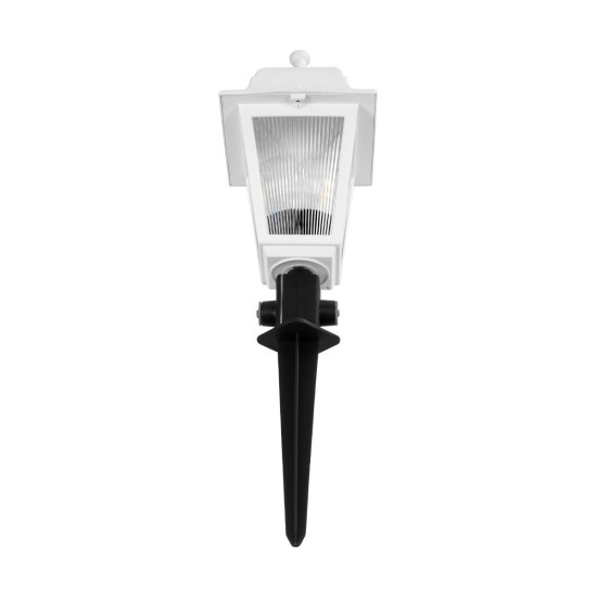 GloboStar® SOLME 203-0223 Vintage Καρφωτό Φωτιστικό Φαναράκι Μονόφωτο 1 x E27 IP44 Λευκό & Διάφανο Πλαστικό - Μ15 x Π15 x Υ45cm