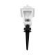 GloboStar® SOLME 203-0223 Vintage Καρφωτό Φωτιστικό Φαναράκι Μονόφωτο 1 x E27 IP44 Λευκό & Διάφανο Πλαστικό - Μ15 x Π15 x Υ45cm