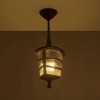 GloboStar® ZARDIN 203-0224 Vintage Κρεμαστό Φωτιστικό Φαναράκι Μονόφωτο 1 x E27 IP44 Χάλκινο Πλαστικό Σώμα - Μ17 x Π17 x Υ42cm