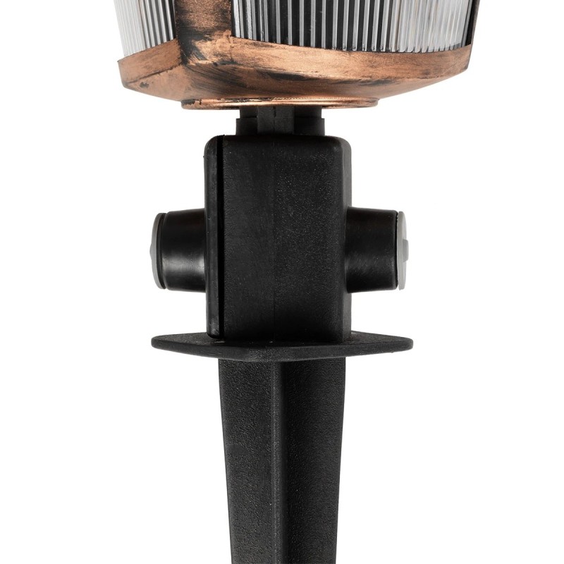 GloboStar® ZARDIN 203-0228 Vintage Καρφωτό Φωτιστικό Φαναράκι Μονόφωτο 1 x E27 IP44 Χάλκινο Πλαστικό Σώμα - Μ17 x Π17 x Υ45cm