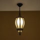 GloboStar® VERDI 203-0232 Vintage Κρεμαστό Φωτιστικό Φαναράκι Μονόφωτο 1 x E27 IP44 Μαύρο Πλαστικό Σώμα - Μ17 x Π17 x Υ52cm
