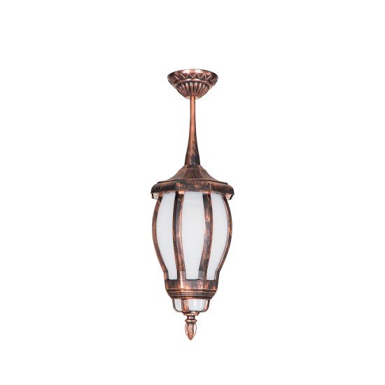 GloboStar® VERDI 203-0234 Vintage Κρεμαστό Φωτιστικό Φαναράκι Μονόφωτο 1 x E27 IP44 Χάλκινο Πλαστικό Σώμα - Μ17 x Π17 x Υ47cm GloboStar® VERDI 203-0234 Vintage Κρεμαστό Φωτιστικό Φαναράκι Μονόφωτο 1 x E27 IP44 Χάλκινο Πλαστικό Σώμα - Μ17 x Π17 x Υ47cm