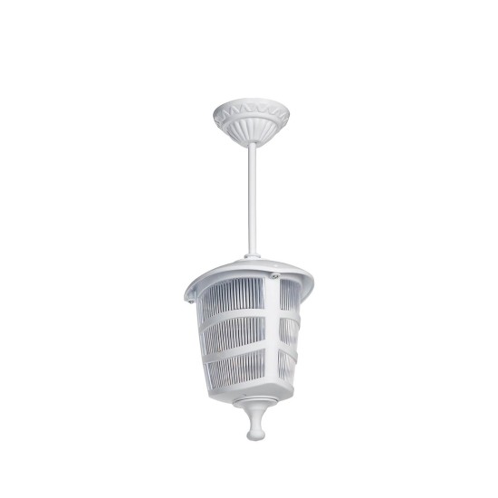 GloboStar® ZARDIN 203-0237 Vintage Κρεμαστό Φωτιστικό Φαναράκι Μονόφωτο 1 x E27 IP44 Λευκό Πλαστικό Σώμα - Μ17 x Π17 x Υ42cm GloboStar® ZARDIN 203-0237 Vintage Κρεμαστό Φωτιστικό Φαναράκι Μονόφωτο 1 x E27 IP44 Λευκό Πλαστικό Σώμα - Μ17 x Π17 x Υ42cm