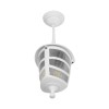 GloboStar® ZARDIN 203-0237 Vintage Κρεμαστό Φωτιστικό Φαναράκι Μονόφωτο 1 x E27 IP44 Λευκό Πλαστικό Σώμα - Μ17 x Π17 x Υ42cm