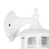 GloboStar® ZARDIN 203-0239 Vintage Επιτοίχιο Φωτιστικό Φαναράκι Μονόφωτο 1 x E27 IP44 Λευκό Πλαστικό Σώμα - Μ22 x Π17 x Υ27cm