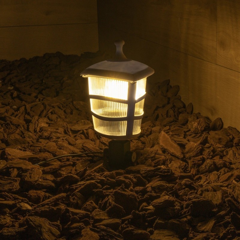 GloboStar® ZARDIN 203-0241 Vintage Καρφωτό Φωτιστικό Φαναράκι Μονόφωτο 1 x E27 IP44 Λευκό Πλαστικό Σώμα - Μ16 x Π16 x Υ51cm