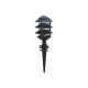 GloboStar® LANTERNA 203-0242 Μοντέρνο Καρφωτό Φωτιστικό Φαναράκι Μονόφωτο 1 x E27 IP44 Μαύρο Πλαστικό Σώμα - Μ17 x Π17 x Υ80cm