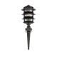 GloboStar® LANTERNA 203-0242 Μοντέρνο Καρφωτό Φωτιστικό Φαναράκι Μονόφωτο 1 x E27 IP44 Μαύρο Πλαστικό Σώμα - Μ17 x Π17 x Υ80cm