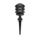 GloboStar® LANTERNA 203-0242 Μοντέρνο Καρφωτό Φωτιστικό Φαναράκι Μονόφωτο 1 x E27 IP44 Μαύρο Πλαστικό Σώμα - Μ17 x Π17 x Υ80cm