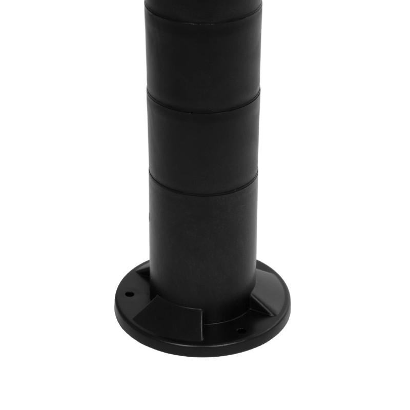 GloboStar® GARDENIO 203-0248 Μοντέρνο Επιδαπέδιο Φωτιστικό Μονόφωτο 1 x E27 IP44 Μαύρο Πλαστικό Σώμα - Μ15 x Π15 x Υ57cm