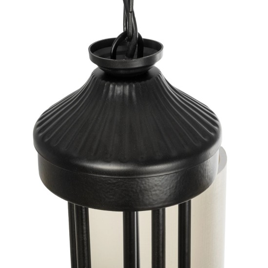 GLOBOSTAR® TRITON 203-0253 Vintage Κρεμαστό Φωτιστικό Οροφής με Ντουί 5 x E27 AC 220-240V IP20 - Μαύρο & Μπεζ - Μ50 x Π50 x Υ48cm GloboStar® TRITON 203-0253 Vintage Κρεμαστό Φωτιστικό Καπέλο Πολύφωτο 5 x E27 IP20 Μαύρο Μέταλλο με Μπέζ Ύφασμα - Μ50 x Π50 x Υ48cm