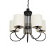 GLOBOSTAR® TRITON 203-0253 Vintage Κρεμαστό Φωτιστικό Οροφής με Ντουί 5 x E27 AC 220-240V IP20 - Μαύρο & Μπεζ - Μ50 x Π50 x Υ48cm GloboStar® TRITON 203-0253 Vintage Κρεμαστό Φωτιστικό Καπέλο Πολύφωτο 5 x E27 IP20 Μαύρο Μέταλλο με Μπέζ Ύφασμα - Μ50 x Π50 x Υ48cm
