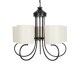 GLOBOSTAR® TRITON 203-0253 Vintage Κρεμαστό Φωτιστικό Οροφής με Ντουί 5 x E27 AC 220-240V IP20 - Μαύρο & Μπεζ - Μ50 x Π50 x Υ48cm GloboStar® TRITON 203-0253 Vintage Κρεμαστό Φωτιστικό Καπέλο Πολύφωτο 5 x E27 IP20 Μαύρο Μέταλλο με Μπέζ Ύφασμα - Μ50 x Π50 x Υ48cm
