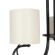 GLOBOSTAR® TRITON 203-0253 Vintage Κρεμαστό Φωτιστικό Οροφής με Ντουί 5 x E27 AC 220-240V IP20 - Μαύρο & Μπεζ - Μ50 x Π50 x Υ48cm GloboStar® TRITON 203-0253 Vintage Κρεμαστό Φωτιστικό Καπέλο Πολύφωτο 5 x E27 IP20 Μαύρο Μέταλλο με Μπέζ Ύφασμα - Μ50 x Π50 x Υ48cm