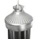 GLOBOSTAR® TRITON 203-0255 Vintage Κρεμαστό Φωτιστικό Οροφής με Ντουί 5 x E27 AC 220-240V IP20 - Ασημί & Γκρι - Μ50 x Π50 x Υ48cm GloboStar® TRITON 203-0255 Vintage Κρεμαστό Φωτιστικό Καπέλο Πολύφωτο 5 x E27 IP20 Ασημί Μέταλλο με Γκρι Ύφασμα - Μ50 x Π50 x Υ48cm
