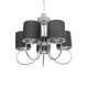 GLOBOSTAR® TRITON 203-0255 Vintage Κρεμαστό Φωτιστικό Οροφής με Ντουί 5 x E27 AC 220-240V IP20 - Ασημί & Γκρι - Μ50 x Π50 x Υ48cm GloboStar® TRITON 203-0255 Vintage Κρεμαστό Φωτιστικό Καπέλο Πολύφωτο 5 x E27 IP20 Ασημί Μέταλλο με Γκρι Ύφασμα - Μ50 x Π50 x Υ48cm