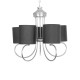 GLOBOSTAR® TRITON 203-0255 Vintage Κρεμαστό Φωτιστικό Οροφής με Ντουί 5 x E27 AC 220-240V IP20 - Ασημί & Γκρι - Μ50 x Π50 x Υ48cm GloboStar® TRITON 203-0255 Vintage Κρεμαστό Φωτιστικό Καπέλο Πολύφωτο 5 x E27 IP20 Ασημί Μέταλλο με Γκρι Ύφασμα - Μ50 x Π50 x Υ48cm