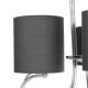 GLOBOSTAR® TRITON 203-0255 Vintage Κρεμαστό Φωτιστικό Οροφής με Ντουί 5 x E27 AC 220-240V IP20 - Ασημί & Γκρι - Μ50 x Π50 x Υ48cm GloboStar® TRITON 203-0255 Vintage Κρεμαστό Φωτιστικό Καπέλο Πολύφωτο 5 x E27 IP20 Ασημί Μέταλλο με Γκρι Ύφασμα - Μ50 x Π50 x Υ48cm