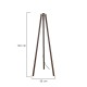 GloboStar® TRIPOD 203-0257 Μοντέρνο Επιδαπέδιο Φωτιστικό Μονόφωτο 1 x E27 IP20 Καφέ Ξύλο - Μ38 x Π38 x Υ120cm