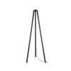 GloboStar® TRIPOD 203-0258 Μοντέρνο Επιδαπέδιο Φωτιστικό Μονόφωτο 1 x E27 IP20 Μαύρο Ξύλο - Μ38 x Π38 x Υ120cm